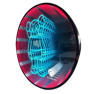 Indoor 3D Alphabet Mirror Logo Acryl LED decoratie met roestvrij staal materiaal