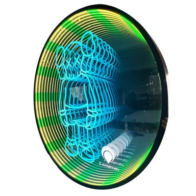 Custom Mirror Infinity Effect Tunnel Light led sign Roestvrij staal Buiten Neon Sign