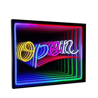 DC 12V Neon LED Infinity Mirror Acrylisch bord voor Bar Party Hotel Winkel Catering Outlets
