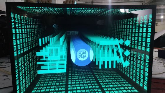 Oneindige visuele kunst lichtbak Melle Abyss spiegel 3D lichtgevende letter logo neon Billboard