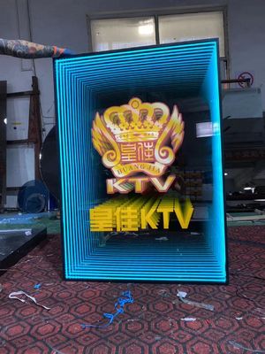 3D Abyss Mirror Neon Acrylische lichtgevende letters met Neno lichten Delicate Custom Size Shape